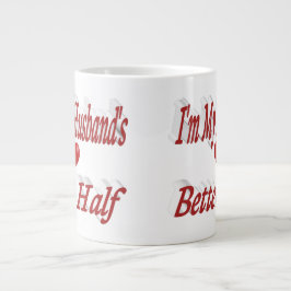 Husband mit lustigem Zitat roter Text Jumbo-Tasse