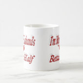 Husband mit lustigem Zitat roter Text Kaffeetasse (Mittel)