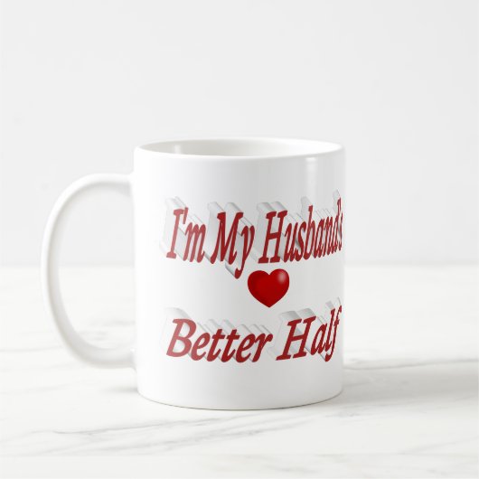 Husband mit lustigem Zitat roter Text Kaffeetasse (Links)