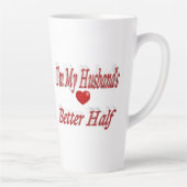 Husband mit lustigem Zitat roter Text Milchtasse (Rechts)