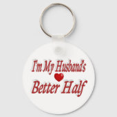 Husband mit lustigem Zitat roter Text Schlüsselanhänger (Vorderseite)