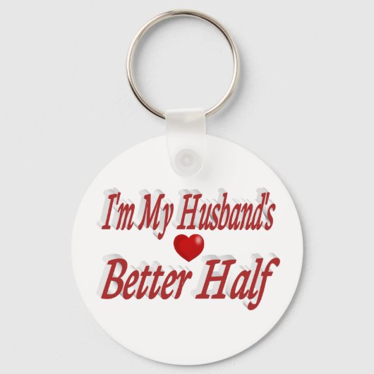 Husband mit lustigem Zitat roter Text Schlüsselanhänger (Vorderseite)