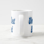 Husband mit Meerblau Halbtext Riesenkaffee Tasse (Rückseite)