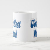 Husband mit Meerblau Halbtext Riesenkaffee Tasse (Vorderseite)