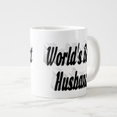 Husband mit schwarzer Halbtext-Riesenkaffee-Tasse Jumbo-Tasse (Vorderseite Rechts)