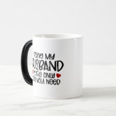 Husband-Monogramm-Tasse Verwandlungstasse (Vorderseite Links)