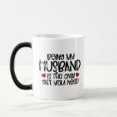 Husband-Monogramm-Tasse Verwandlungstasse (Links)