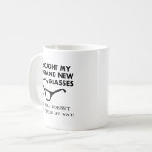 Husband New Glasses Funny Mug Kaffeetasse (Vorderseite Links)