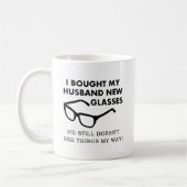 Husband New Glasses Funny Mug Kaffeetasse (Links)