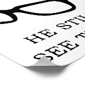 Husband New Glasses Funny Poster (Ecke)