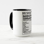 Husband Nutrition Fakten Tasse (Vorderseite Links)