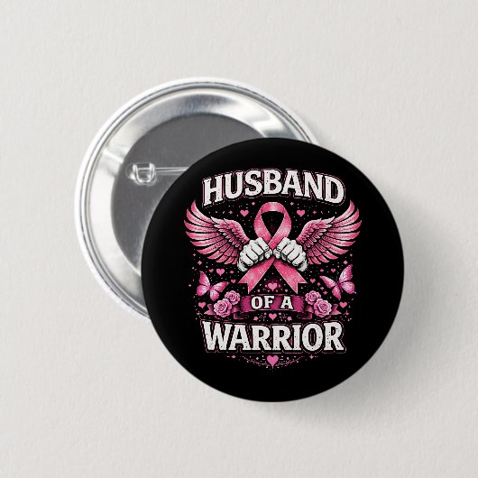 Husband of a Warrior Button (Vorne & Hinten)