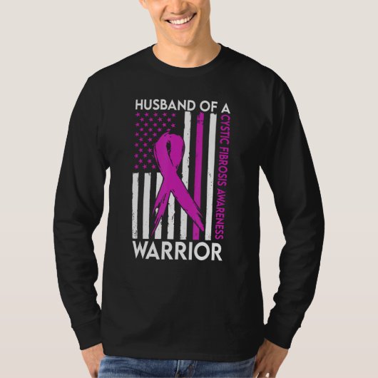 Husband Of A Warrior Cystic Fibrosis Awareness Sup T-Shirt (Vorderseite)