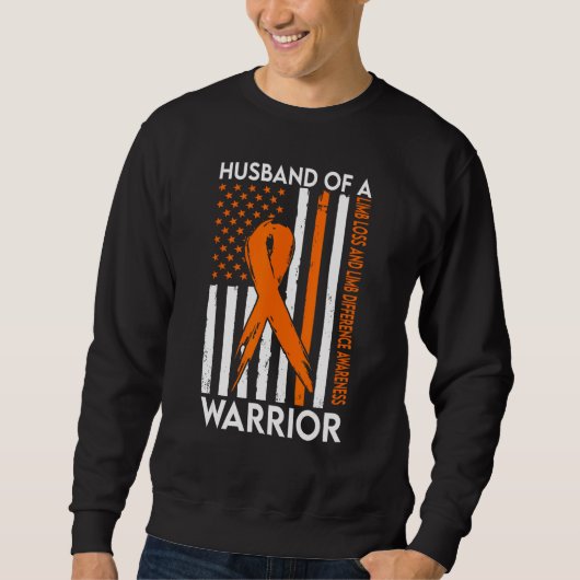 Husband Of A Warrior Limb Loss and Limb Difference Sweatshirt (Vorderseite)
