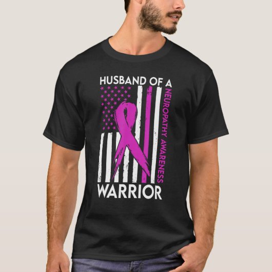Husband Of A Warrior Neuropathy Awareness Support T-Shirt (Vorderseite)