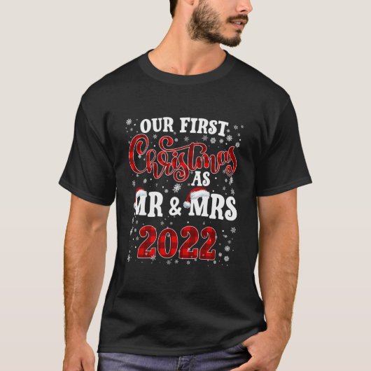 Husband Our First As Mr Mrs 2022 T-Shirt (Vorderseite)