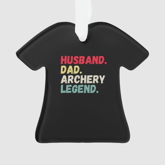 Husband Papa Bogenlegende Vintage Retro Weihnachte Ornament (Vorderseite)