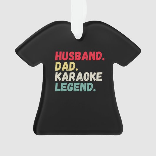 Husband Papa Karaoke Legende Weihnachten Ornam Ornament (Vorderseite)