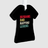 Husband Papa napping Legende lustige Retro Weihnac Ornament (Vorderseite)