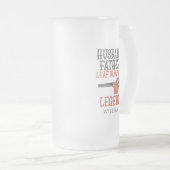 Husband Pater Leaf Blower Legend Gardener Vater Mattglas Bierglas (VorderseiteRechts)