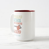 Husband Pater Leaf Blower Legende Personalisiert Zweifarbige Tasse (Vorderseite Links)