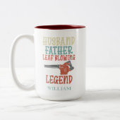 Husband Pater Leaf Blower Legende Personalisiert Zweifarbige Tasse (Links)