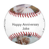 Husband Personalisiert Fotos Baseball (Rückseite)