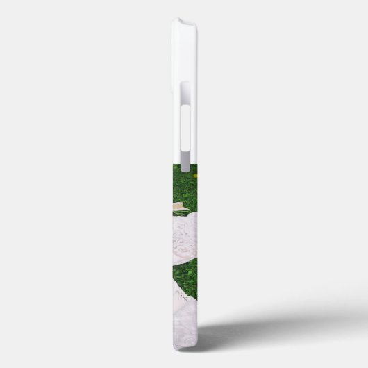 Husband Photo with blue text  iPhone Case (Rückseite / Links)