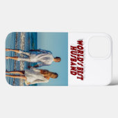 Husband Photo with burgundy text  Case-Mate iPhone Hülle (Rückseite (Horizontal))