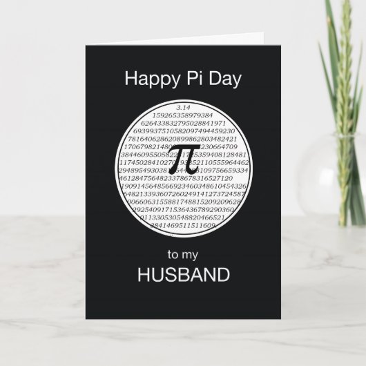 Husband Pi Day Circle Karte (Vorderseite)