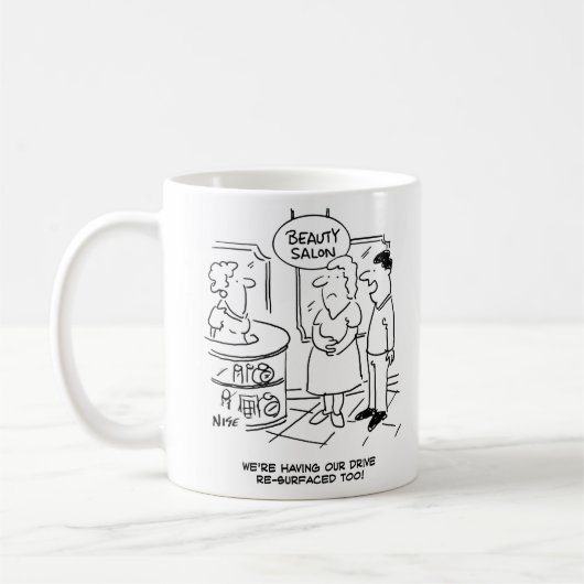 Husband sagt, dass sie wieder fahren müssen Funny Kaffeetasse (Links)