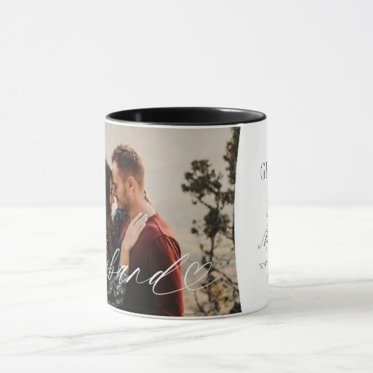 Husband Script Heart Dankbarkeit jeden Augenblick  Tasse (Zentrum)