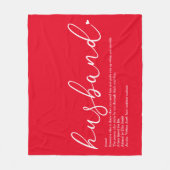 Husband Script Liebe Heart Definition Red Fleecedecke (Vorderseite)