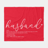 Husband Script Liebe Heart Definition Red Fleecedecke (Vorderseite (Horizontal))
