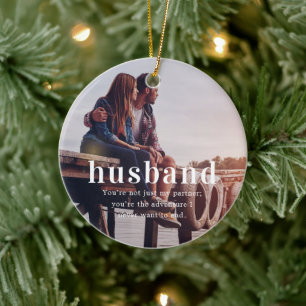 Husband   Sentimental Foto Keepake Weihnachten Keramik Ornament