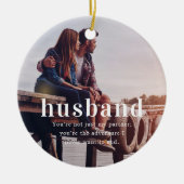 Husband | Sentimental Foto Keepake Weihnachten Keramik Ornament (Vorne)