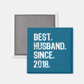 Husband Since 2018 1st Wedding Artwork Magnet (Vorderseite/Rückseite)