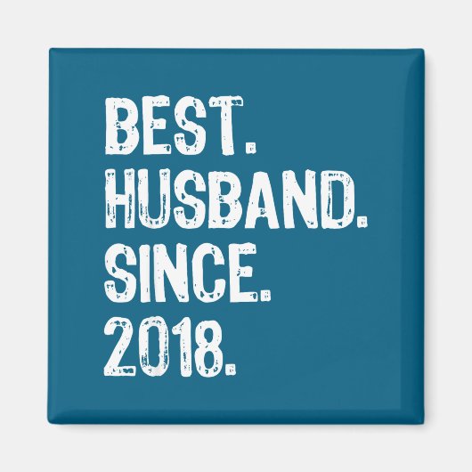 Husband Since 2018 1st Wedding Artwork Magnet (Vorne)