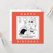 Husband steht auf und geht, wenn Pub den Cartoon ö Karte (Vorderseite/Rückseite Beispiel)