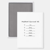 Husband Survival Kit niedlich Magnet (Vorderseite/Rückseite)