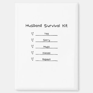 Husband Survival Kit niedlich Magnet