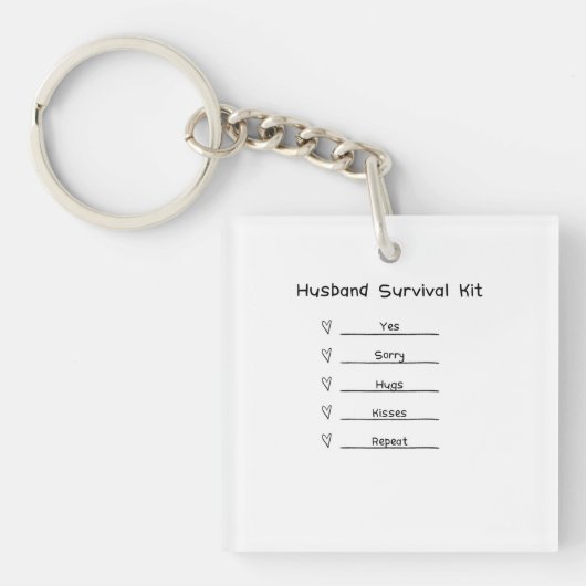 Husband Survival Kit niedlich Schlüsselanhänger (Vorderseite)