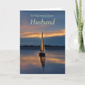 Husband Sympathy with Sailboat on the Water Karte (Vorderseite)