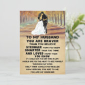 Husband To My Husband You Are Sunshine Dankeskarte (Stehend Vorderseite)