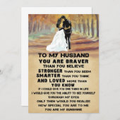 Husband To My Husband You Are Sunshine Dankeskarte (Vorne/Hinten)