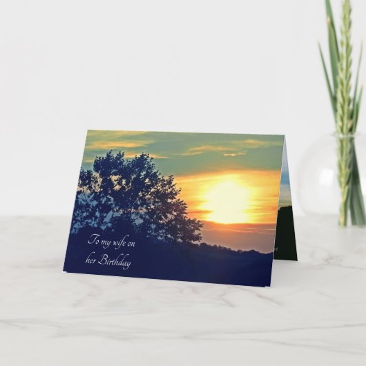 HUSBAND TO WIFE BIRTHDAY card Karte (Vorderseite)