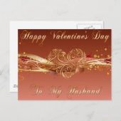 Husband Valentine Postcard Feiertagspostkarte (Vorne/Hinten)
