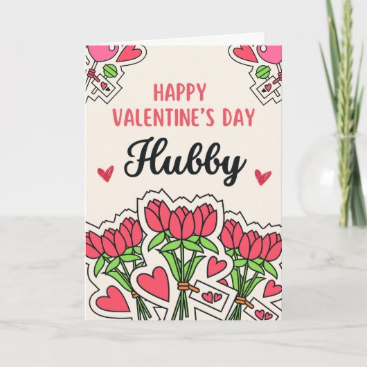 Husband valentines day cards karte (Vorderseite)