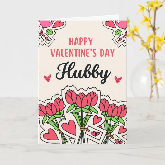 Husband valentines day cards karte (Gelbe Blume)