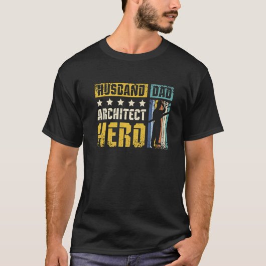 Husband Vater Architect Hero T-Shirt (Vorderseite)